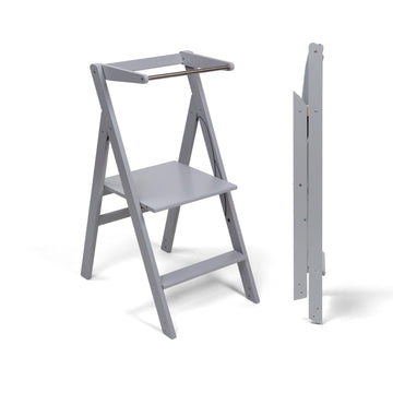 Opvouwbare & verstelbare leertoren Step'n'Fold - Grijs - Ette Tete